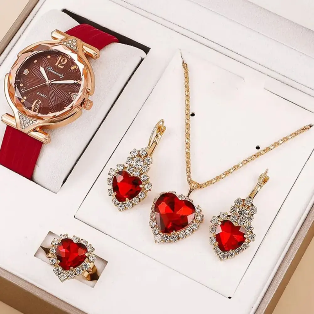 Reloj Rojo De Cuero Accesorios