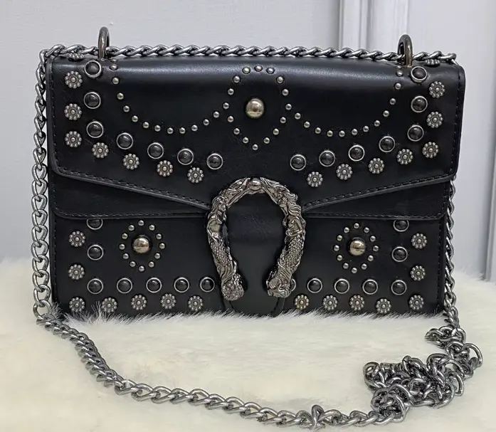 Bolso Incanta Shoes Bolso Negro Apliques