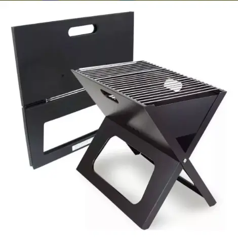 Asador Portatil De Carbon Acero Inoxidab