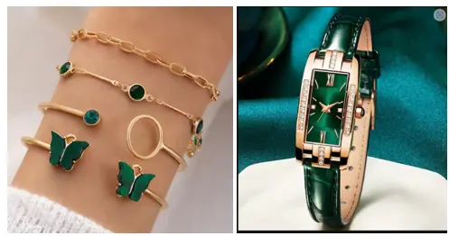 763475 Brazalete Y 778437 Reloj Verde