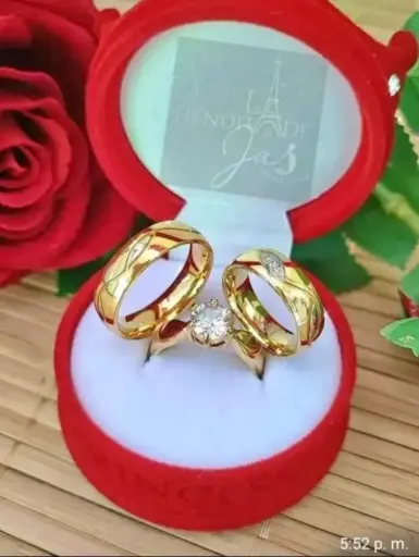 Argollas Zafiro X3 Oro Laminado 18